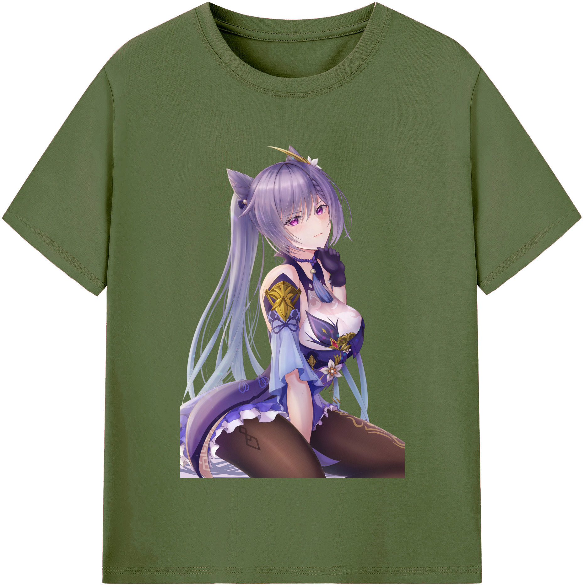 げんし神 刻晴 こくせい genshin Kokusei 綿100％半袖Tシャツ（フロントプリント）